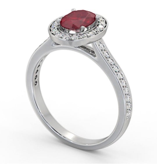 Halo Ruby and Diamond 1.35ct Ring Platinum GEM75_WG_RU_THUMB1