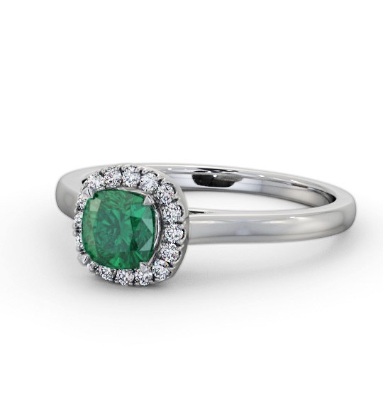 Halo Emerald and Diamond 0.75ct Ring Palladium GEM76_WG_EM_THUMB2 