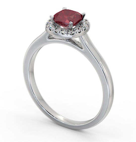 Halo Ruby and Diamond 0.90ct Ring 18K White Gold GEM76_WG_RU_THUMB1 