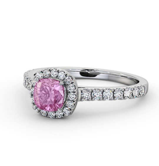 Halo Pink Sapphire and Diamond 1.20ct Ring Palladium GEM77_WG_PS_THUMB2 
