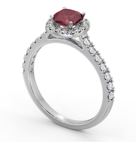 Halo Ruby and Diamond 1.20ct Ring 9K White Gold GEM77_WG_RU_THUMB1