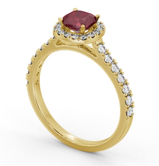 Halo Ruby and Diamond 1.20ct Ring 18K Yellow Gold GEM77_YG_RU_THUMB1 