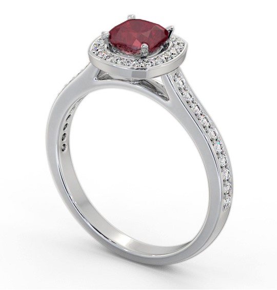 Halo Ruby and Diamond 1.05ct Ring Palladium GEM78_WG_RU_THUMB1 