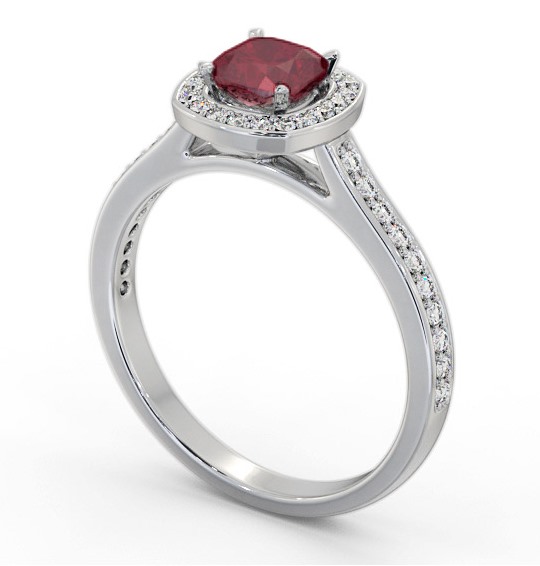 Halo Ruby and Diamond 1.05ct Ring Platinum GEM78_WG_RU_THUMB1