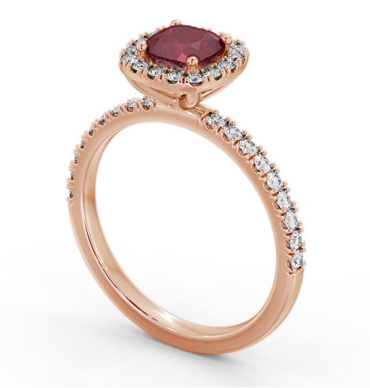 Halo Ruby and Diamond 1.45ct Ring 9K Rose Gold GEM79_RG_RU_THUMB1