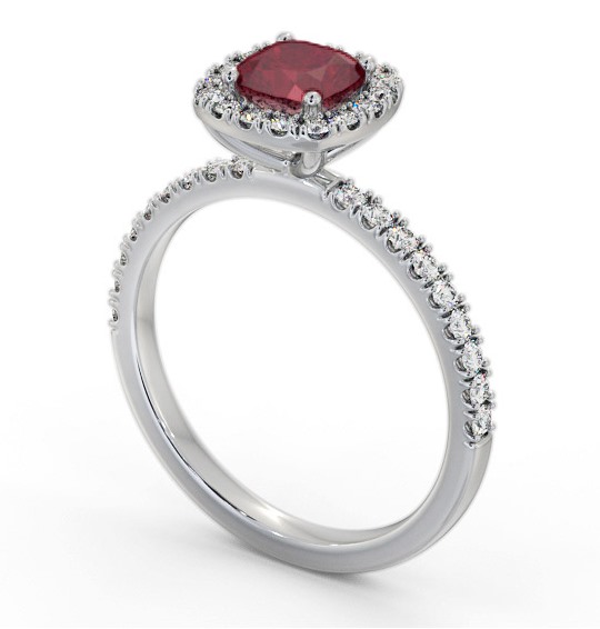 Halo Ruby and Diamond 1.45ct Ring Platinum GEM79_WG_RU_THUMB1