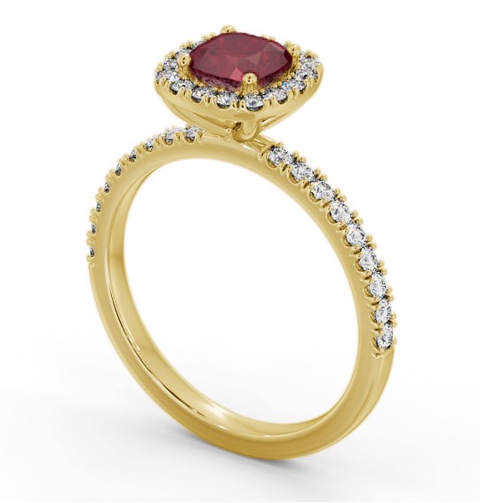 Halo Ruby and Diamond 1.45ct Ring 9K Yellow Gold GEM79_YG_RU_THUMB1