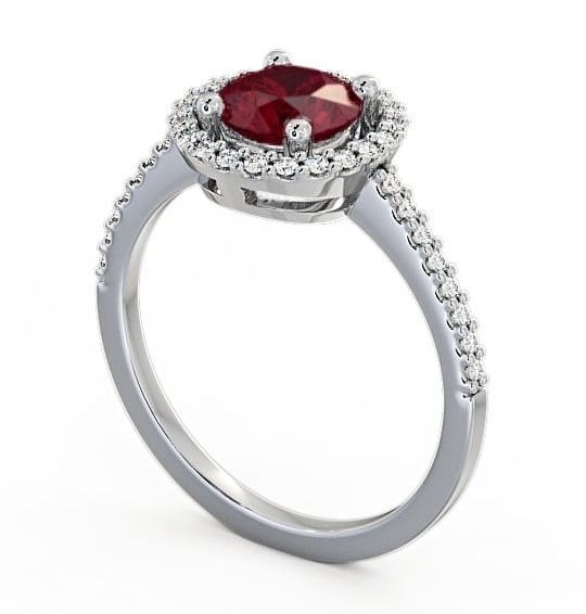  Halo Ruby and Diamond 1.20ct Ring 9K White Gold - Karina GEM7_WG_RU_THUMB1 