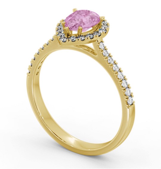 Halo Pink Sapphire and Diamond 1.20ct Ring 18K Yellow Gold GEM80_YG_PS_THUMB1 