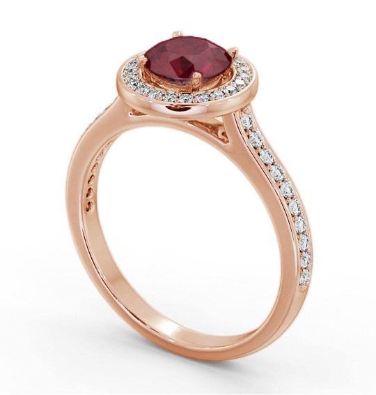 Halo Ruby and Diamond 1.65ct Ring 9K Rose Gold GEM82_RG_RU_THUMB1