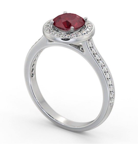 Halo Ruby and Diamond 1.65ct Ring 9K White Gold GEM82_WG_RU_THUMB1