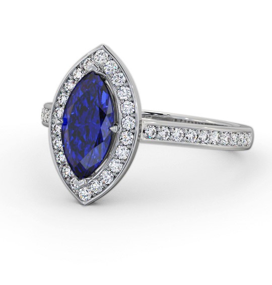 Aylah Halo Ring Gemstone and Diamond 1.50ct GEM83_WG_BS_THUMB2 