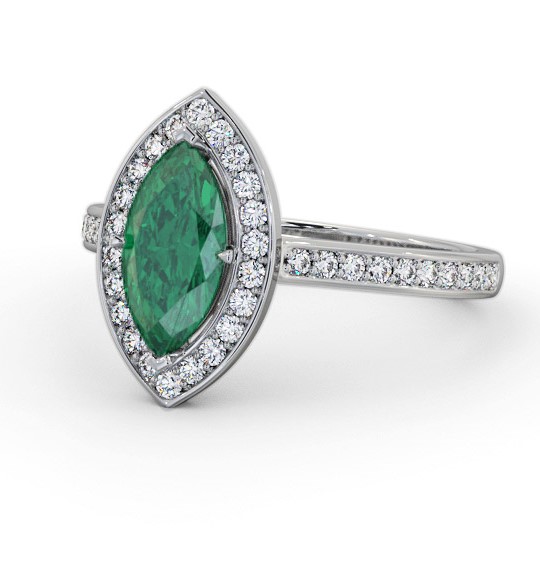 Aylah Halo Ring Gemstone and Diamond 1.50ct GEM83_WG_EM_THUMB2 