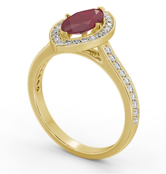 Halo Ruby and Diamond 1.50ct Ring 9K Yellow Gold GEM83_YG_RU_THUMB1