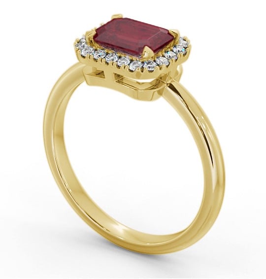 Halo Ruby and Diamond 1.30ct Ring 9K Yellow Gold GEM85_YG_RU_THUMB1