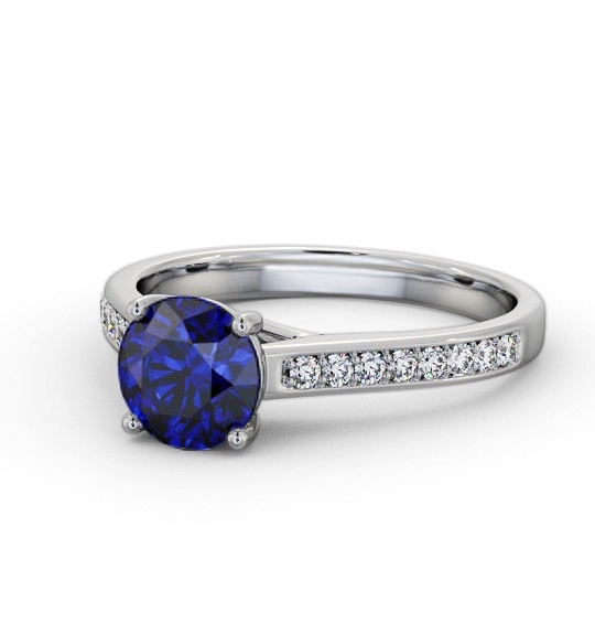 Lucina Gemstone and Diamond Ring Side Stones Solitaire GEM87_WG_BS_THUMB2 