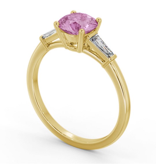 Shoulder Stone Pink Sapphire and Diamond 1.70ct Ring 18K Yellow Gold GEM88_YG_PS_THUMB1