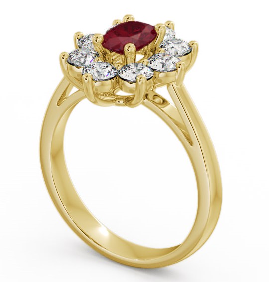 Cluster Ruby and Diamond 1.80ct Ring 18K Yellow Gold GEM8_YG_RU_THUMB1