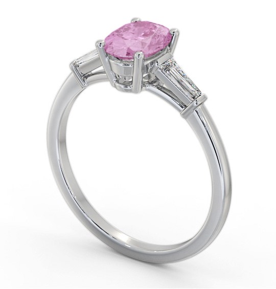 Shoulder Stone Pink Sapphire and Diamond 1.30ct Ring 18K White Gold GEM97_WG_PS_THUMB1 