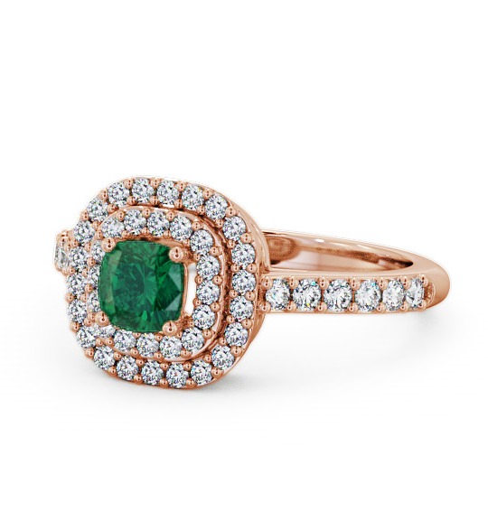  Cluster Emerald and Diamond 1.09ct Ring 18K Rose Gold - Bellini GEM9_RG_EM_THUMB2 