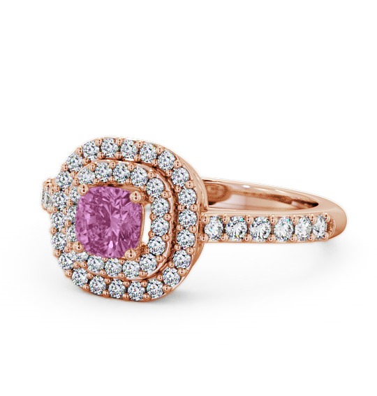  Cluster Pink Sapphire and Diamond 1.24ct Ring 18K Rose Gold - Bellini GEM9_RG_PS_THUMB2 
