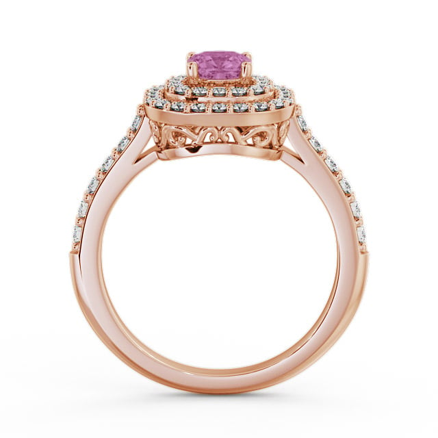 Cluster Pink Sapphire and Diamond 1.24ct Ring 9K Rose Gold - Bellini GEM9_RG_PS_UP