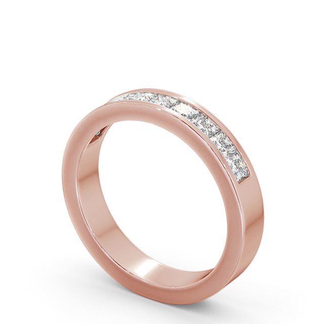 Half Eternity Princess Diamond Ring 18K Rose Gold - Kear HE10_RG_SIDE