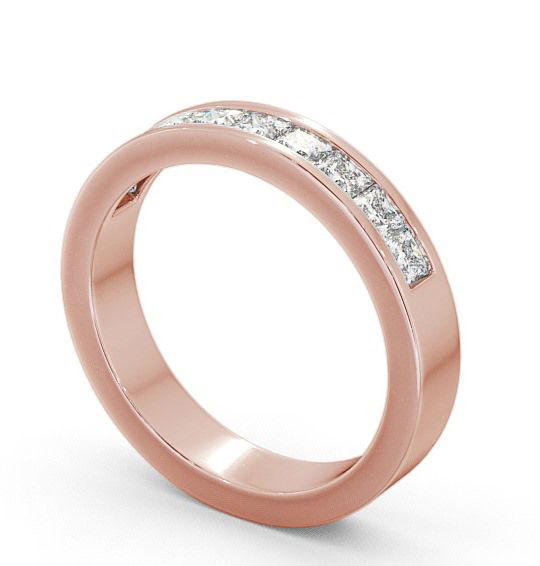 Half Eternity Princess Diamond Channel Set Ring 18K Rose Gold HE10_RG_THUMB1