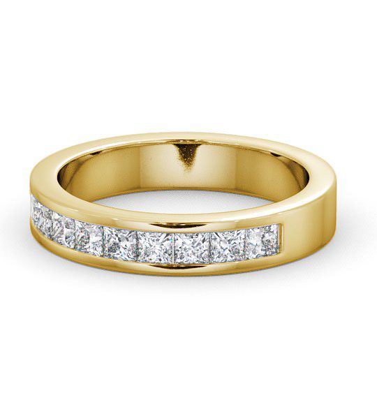  Half Eternity Princess Diamond Ring 18K Yellow Gold - Kear HE10_YG_THUMB2 