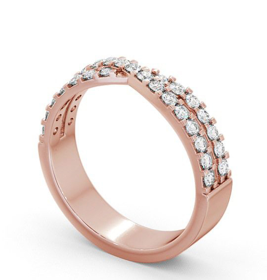 Half Eternity 0.33ct Round Diamond Cross Over Ring 18K Rose Gold HE13_RG_THUMB1