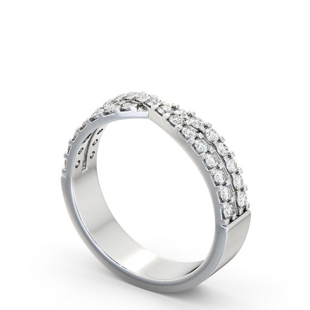 Half Eternity 0.33ct Round Diamond Ring Palladium - Berrier HE13_WG_SIDE