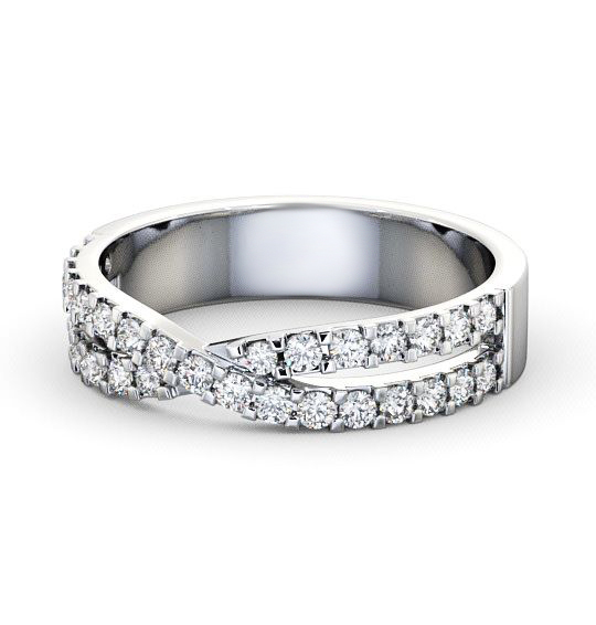 Berrier Half Eternity Ring Round Diamond 0.35ct Crossover HE13_WG_THUMB2 