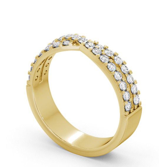 Half Eternity 0.33ct Round Diamond Cross Over Ring 9K Yellow Gold HE13_YG_THUMB1