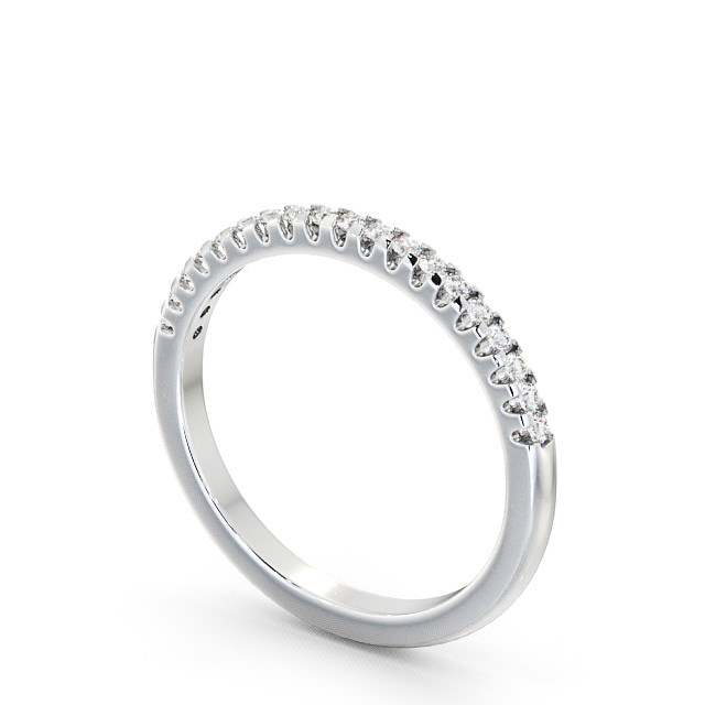 Half Eternity Round Diamond Ring Platinum - Auckley HE14_WG_SIDE