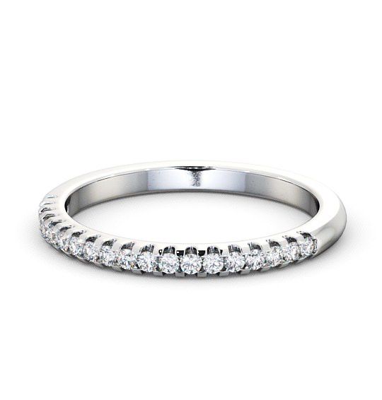 Half Eternity Round Diamond Classic Style Ring 18K White Gold HE14_WG_THUMB2 