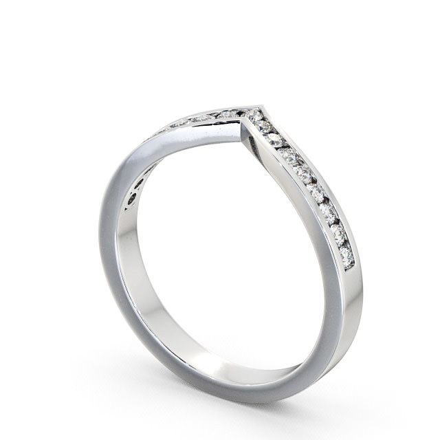 Half Eternity Round Diamond Ring 9K White Gold - Pilsley