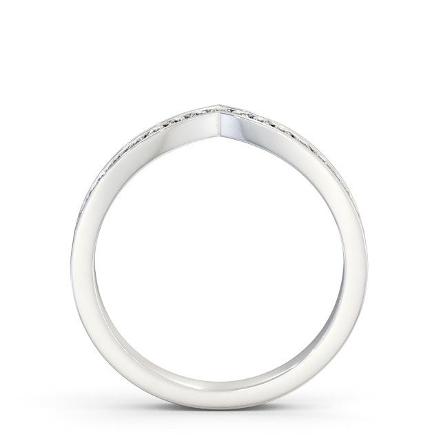 Half Eternity Round Diamond Ring 9K White Gold - Pilsley HE15_WG_UP