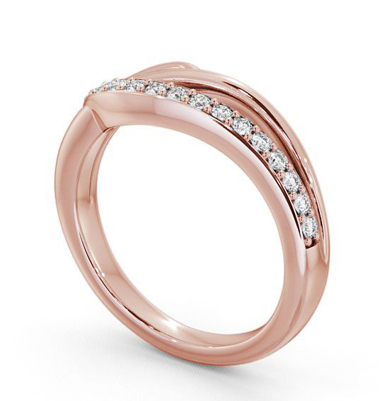 Half Eternity Round Diamond 0.14ct Sweeping Style Ring 18K Rose Gold HE17_RG_THUMB1 