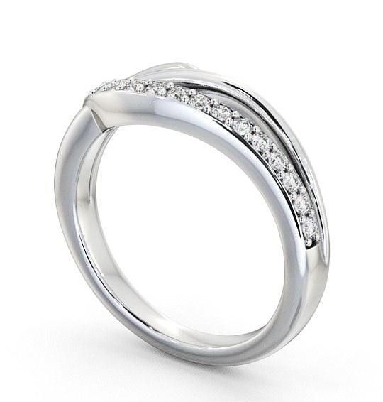 Half Eternity Round Diamond 0.14ct Ring 9K White Gold - Appleby HE17_WG_THUMB1