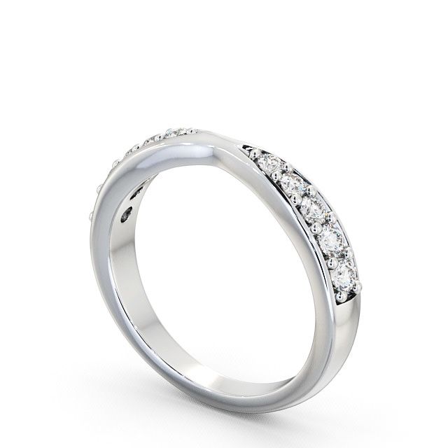 Half Eternity Round Diamond 0.30ct Ring Platinum - Bielby HE18_WG_SIDE