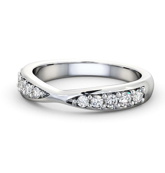 Bielby Half Eternity Ring Round Diamond 0.30ct Pinched Band HE18_WG_THUMB2 