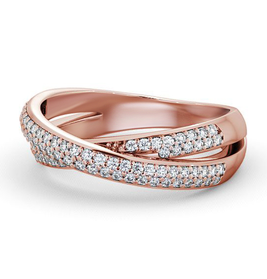 Carradale Half Eternity Ring Round Diamond 0.30ct Crossover HE20_RG_THUMB2 