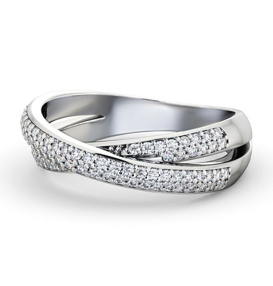 Carradale Half Eternity Ring Round Diamond 0.30ct Crossover HE20_WG_THUMB2 