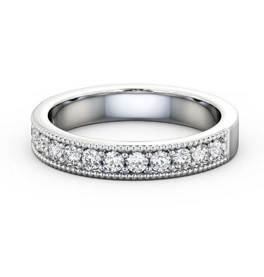 Selina Half Eternity Ring Round Diamond Milgrain Channel Setting HE21_WG_THUMB2 