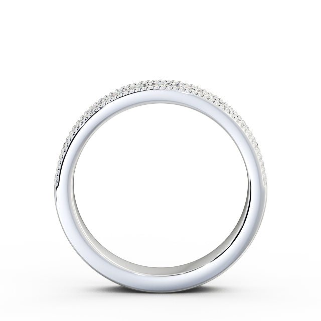 Half Eternity Round Diamond Ring 18K White Gold - Selina HE21_WG_UP
