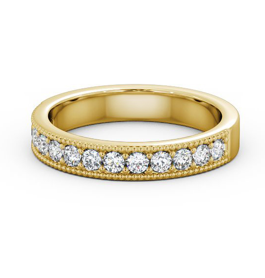 Selina Half Eternity Ring Round Diamond Milgrain Channel Setting HE21_YG_THUMB2 