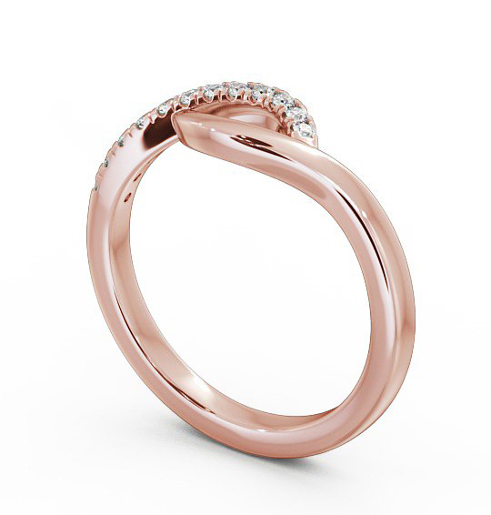 Half Eternity 0.12ct Round Diamond Overlapping Design Ring 9K Rose Gold HE22_RG_THUMB1 