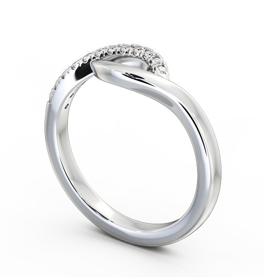 Half Eternity 0.12ct Round Diamond Overlapping Design Ring Palladium HE22_WG_THUMB1