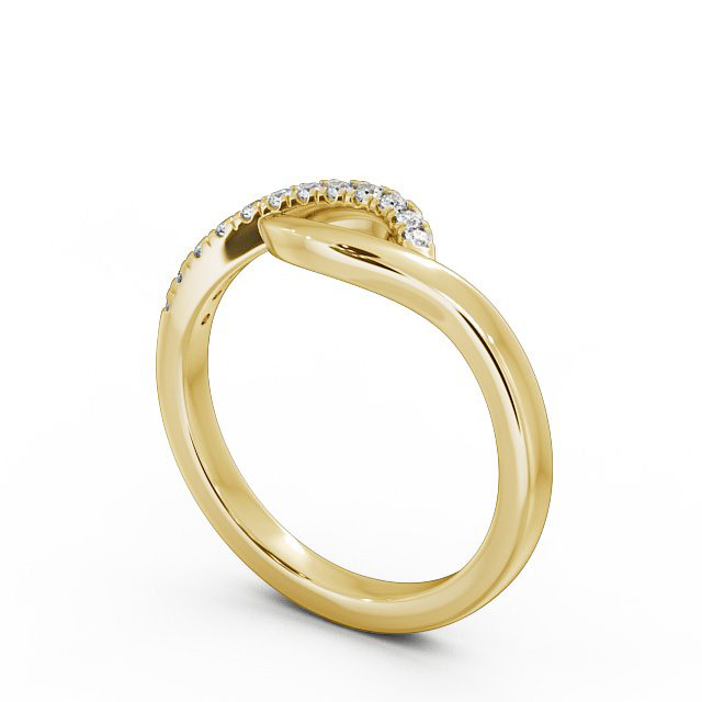 Half Eternity 0.12ct Round Diamond Ring 18K Yellow Gold - Liana HE22_YG_SIDE