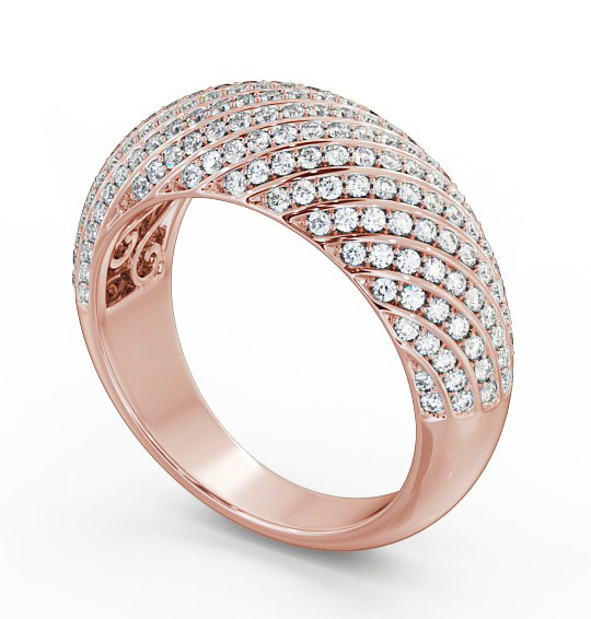 Half Eternity Pave 0.75ct Round Diamond Ring 9K Rose Gold HE23_RG_THUMB1 